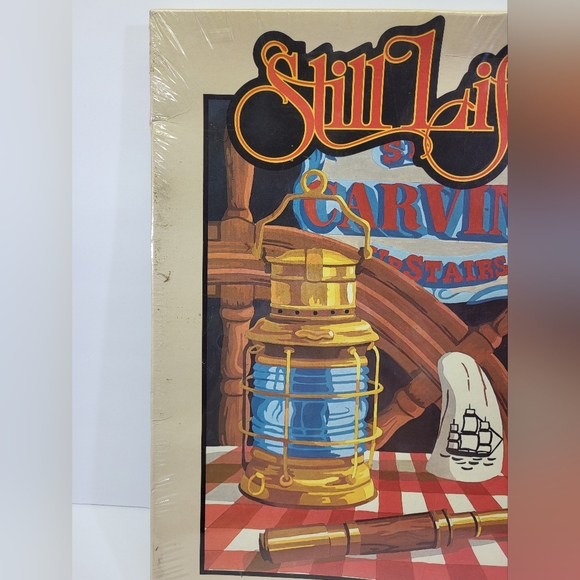 VTG Paint by Number Nautical Still Life Painting Ship Decor craft Master Lantern - Picture 9 of 10